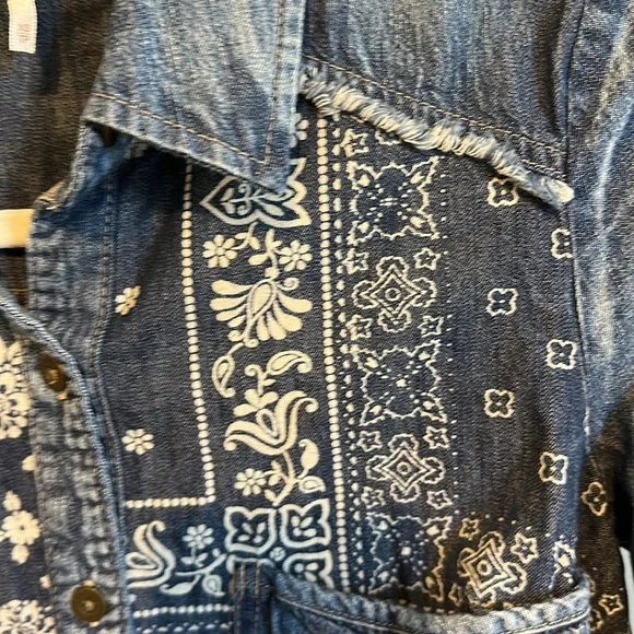 Free People Women’s Embroidered Denim Duster - Picture 8 of 16